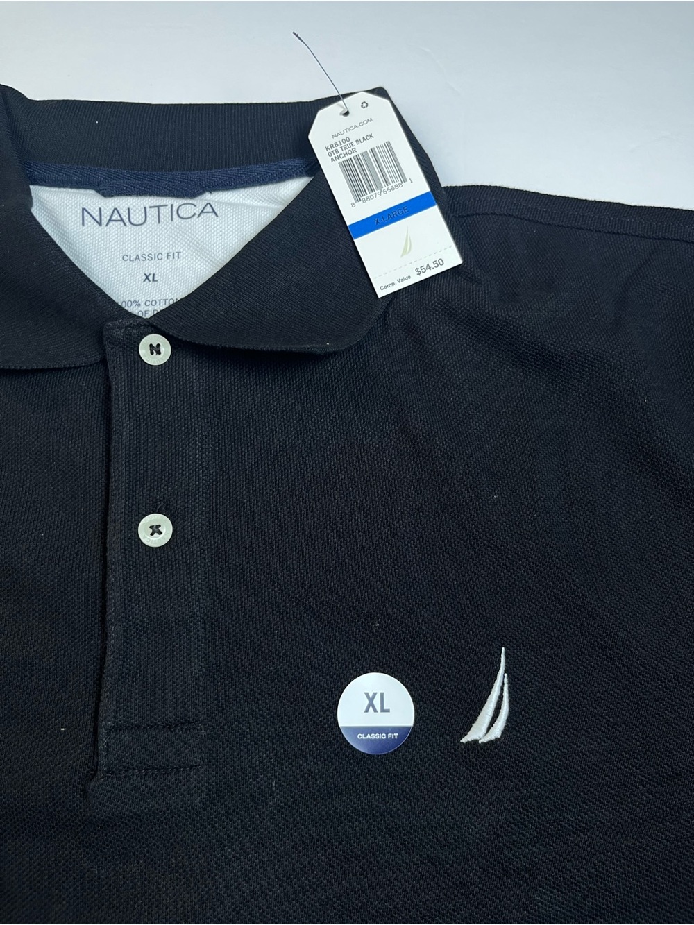 Classic Black Polo Shirt with Sail Logo- NWT- Men XL $25 - Picture 8 of 10